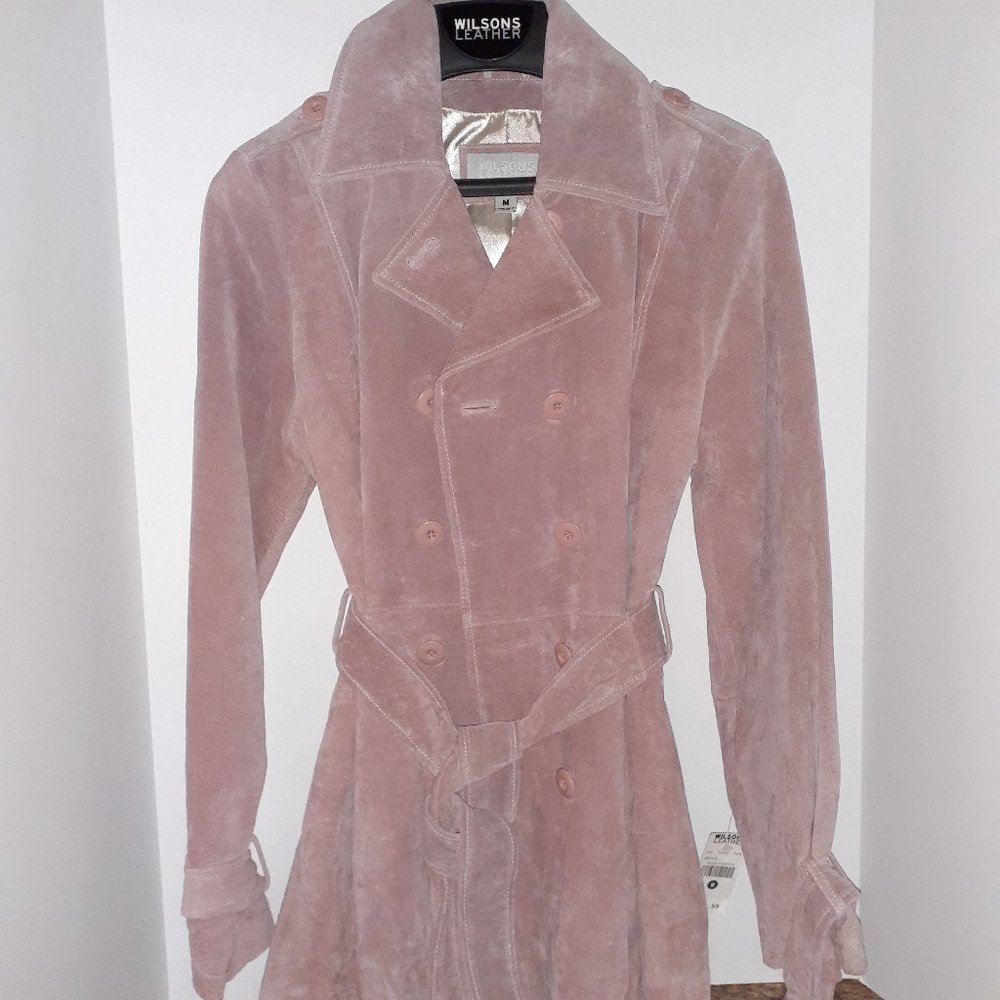 New Wilson Leather Pink Medium Suede Jacket